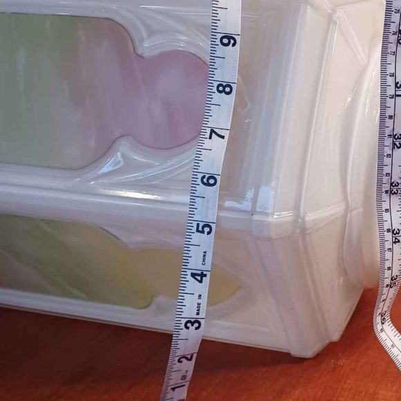 Art Deco Large Hexagon Milk Glass Pendant Ombre Pink-Green-Yellow - Picture 8 of 9